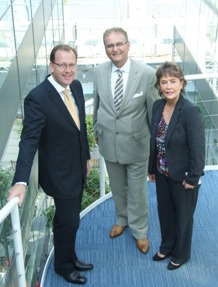 (left to right) Nick Barton, Stansted Managing Director, John Longworth, Director General of British Chamber of Commerce and Denise Rossiter, Chief Executive of Essex Chamber of Commerce